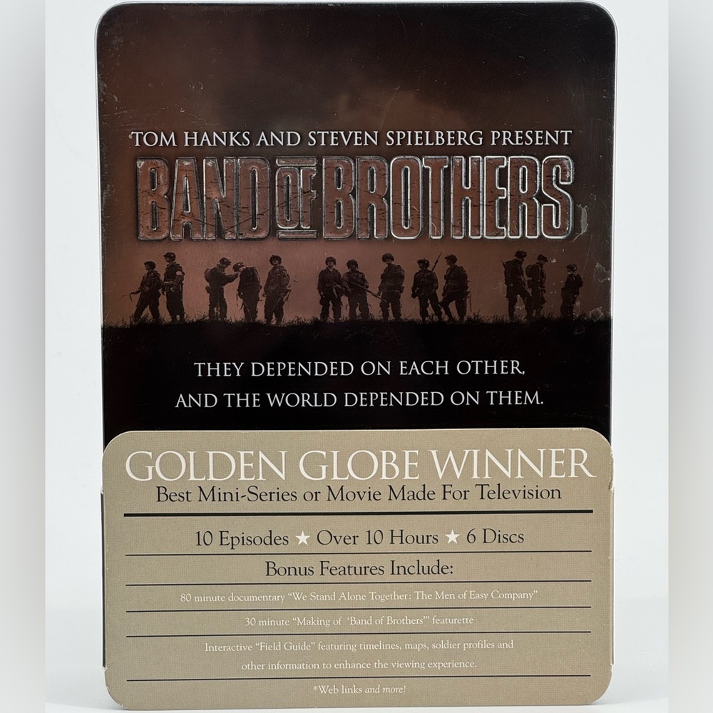 Band of Brothers DVD Steelbook. New but has been taken out of the cellophane.